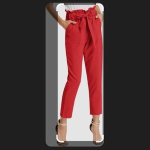 ❤️ Grace Karin Red Paperbag Waist Pants with Bow | Size Small ❤️